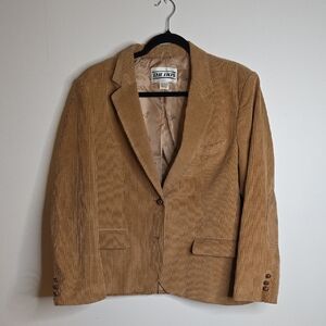 The BON vintage Tan Corduroy Blazer With Suede Patch Elbows